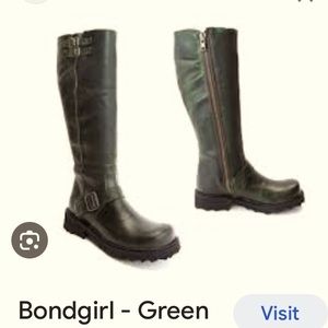 Fluevog Forest Green Bond Girl boots size mens 10 womens 11maybe 12